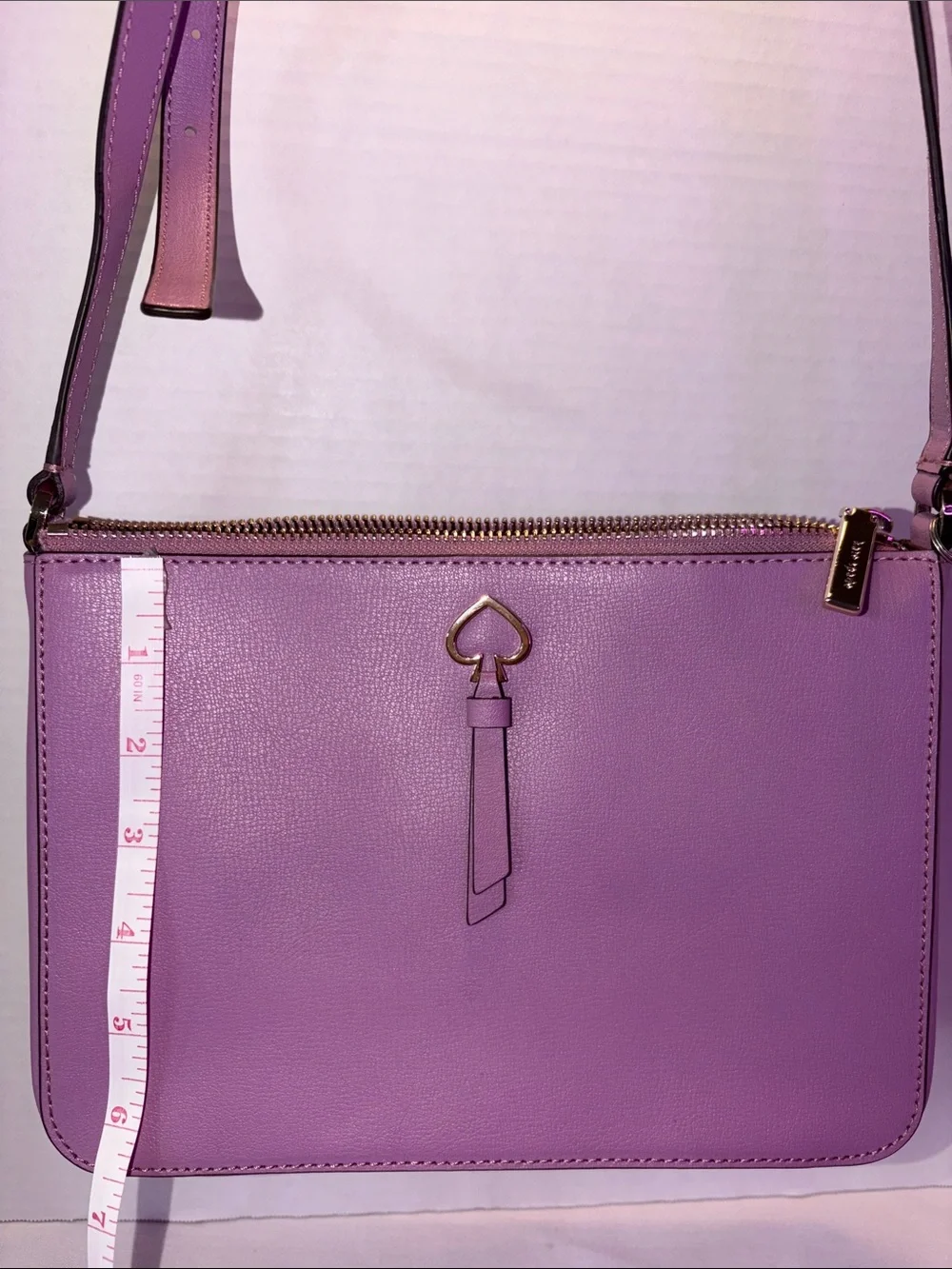kate spade purple crossbody bag with gold-tone spade charm